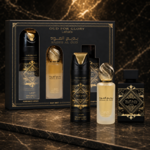 lattafa bade’e al oud oud for glory 3 piece gift set