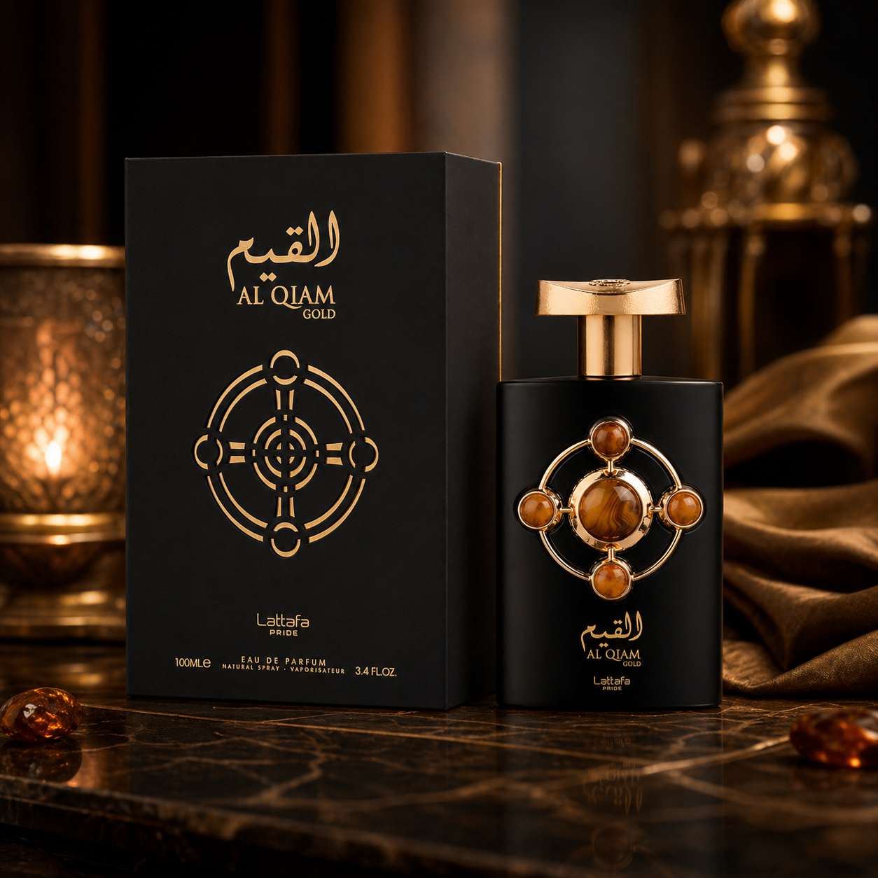 lattafa pride al qiam gold eau de parfum spray 3.4 oz / 100 ml lattafa pride al qiam gold eau de parfum spray 3.4 oz / 100 ml