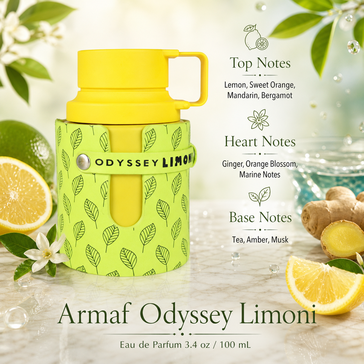 armaf odyssey limoni fresh edition eau de parfum spray 3.4 oz / 100 ml armaf odyssey limoni fresh edition eau de parfum spray 3.4 oz / 100 ml