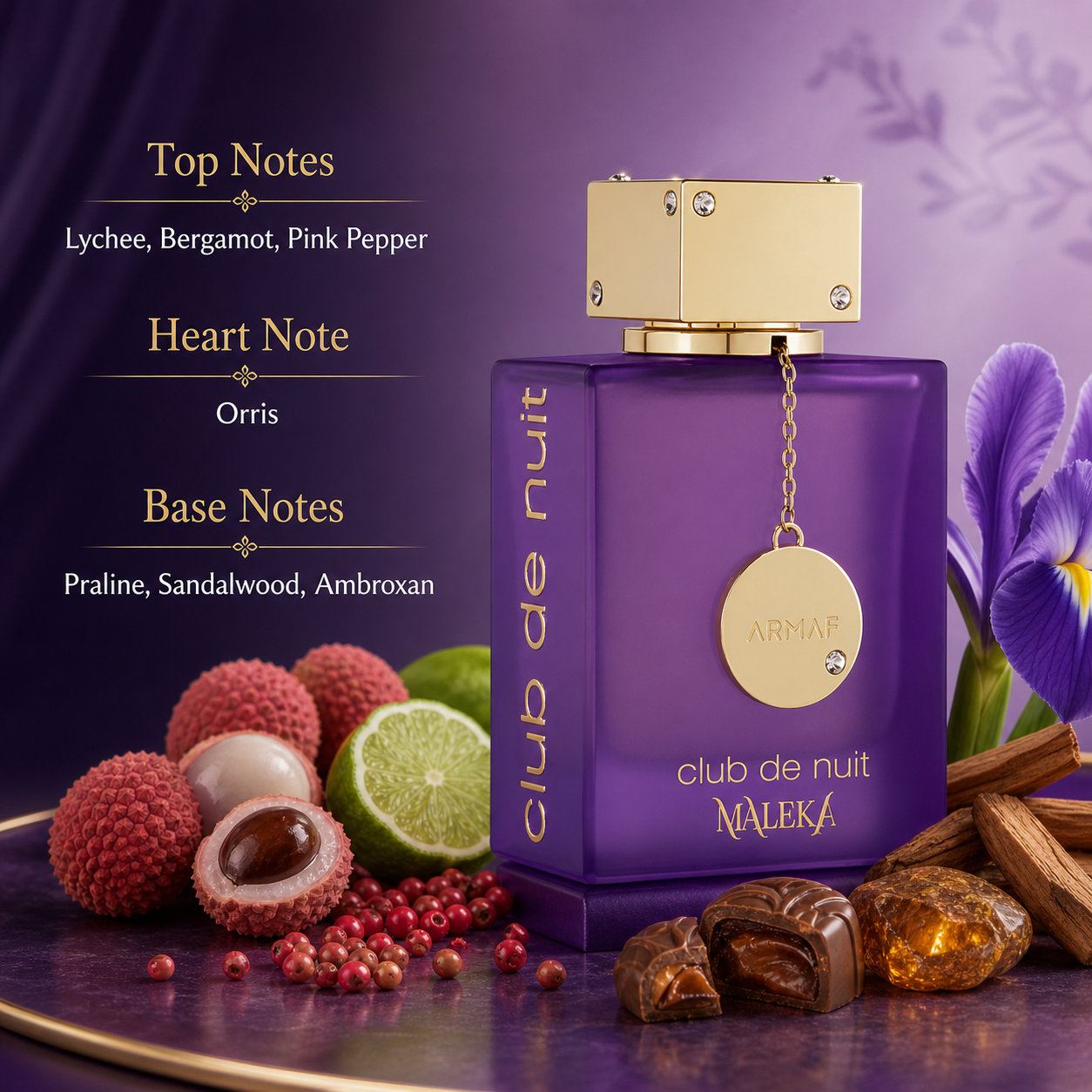 armaf club de nuit maleka eau de parfum spray 3.4 oz / 100 ml armaf club de nuit maleka eau de parfum spray 3.4 oz / 100 ml